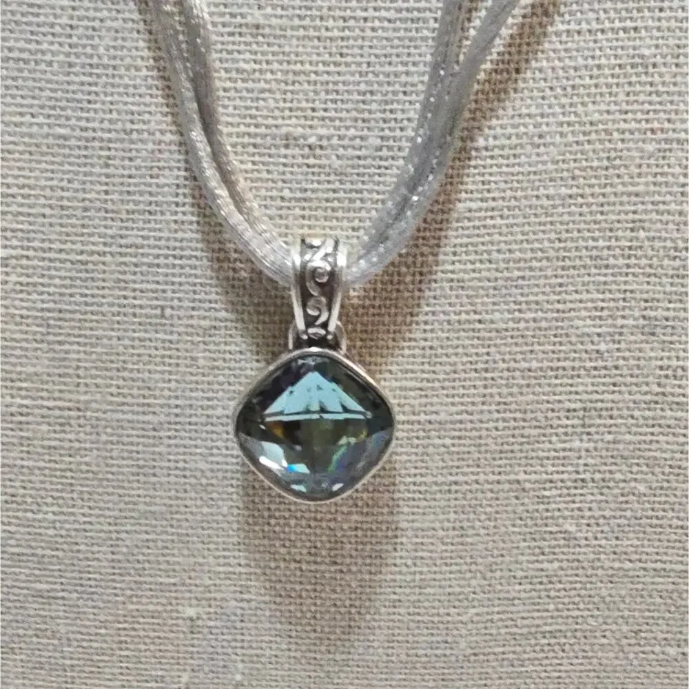Brighton Venus Rising Aqua‎ Grey Jeweled Necklace